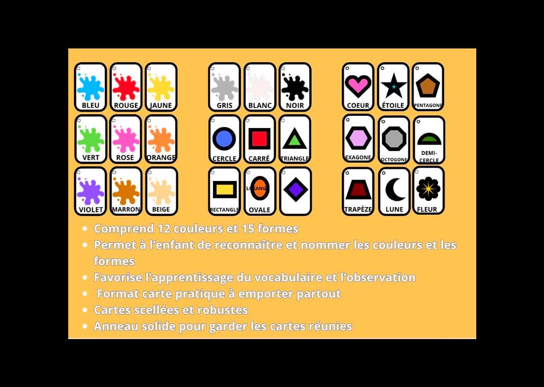 Imagier couleurs et formes - porte-clé éducatif pour enfant