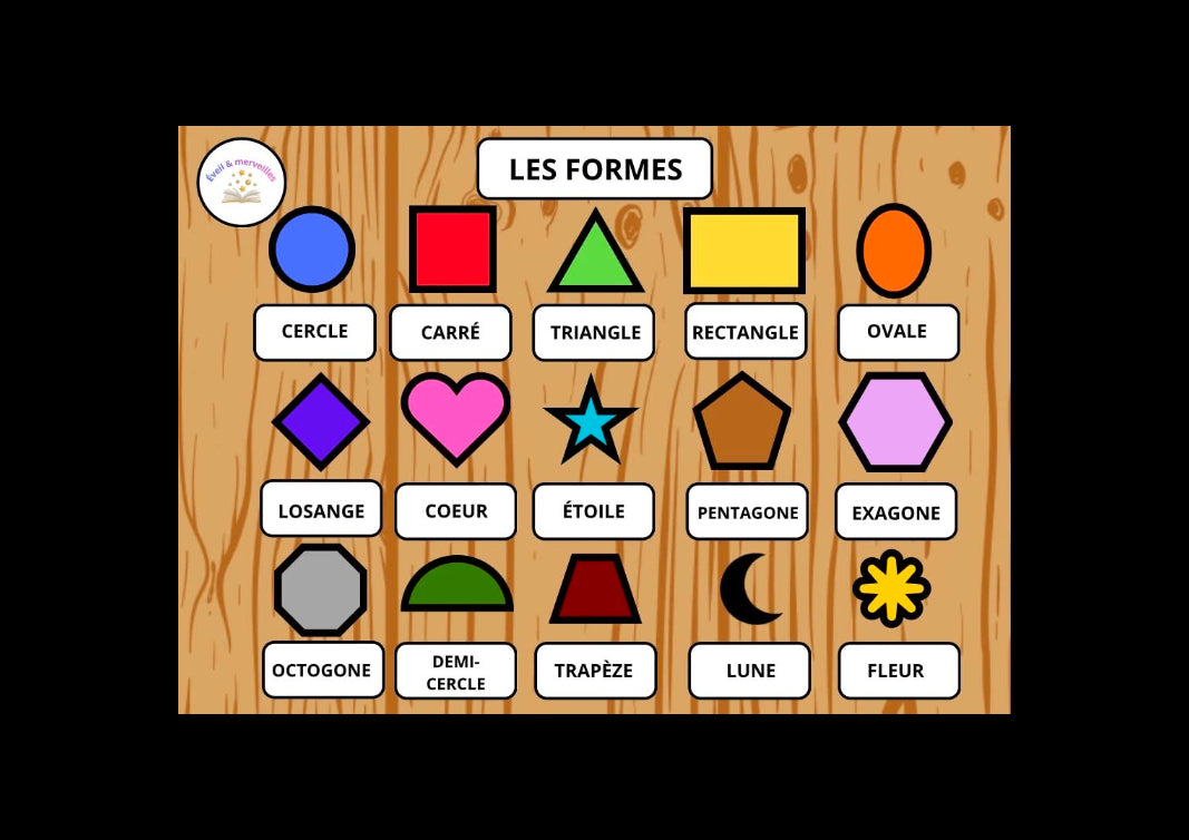 Les formes - affiche éducative pour apprendre les formes géométriques