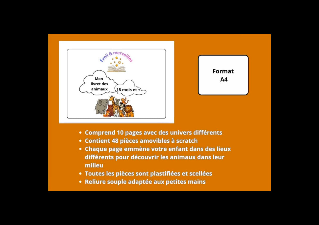Mon livret des animaux - livret éducatif sur les animaux et leurs habitats