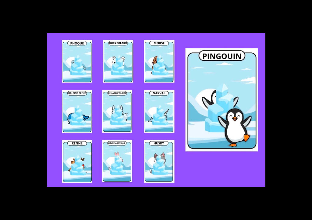 Mes animaux cachés La banquise - pièces à scratch avec animaux de la banquise