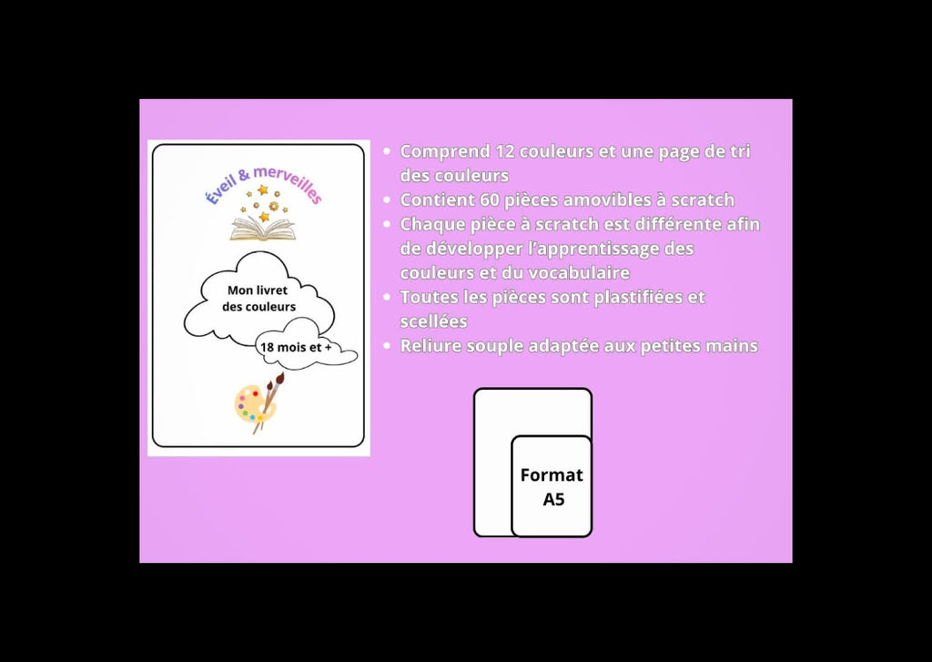 Mon livret des couleurs - livret interactif pour apprendre les couleurs