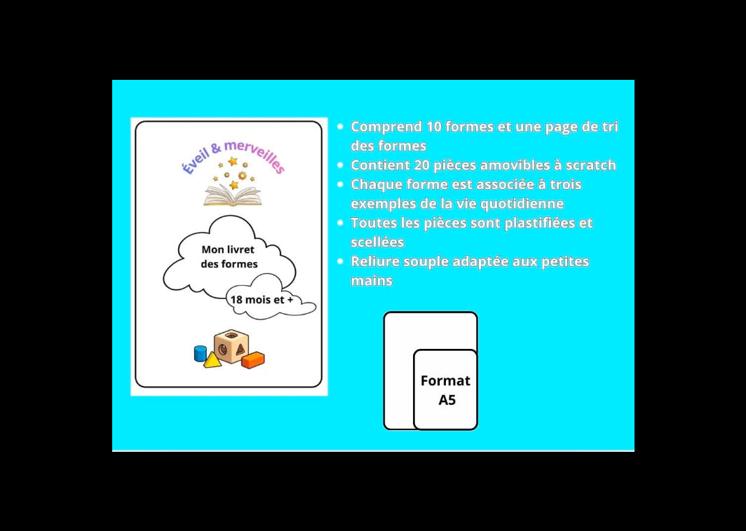 Mon livret des formes - livret éducatif pour apprendre les formes géométriques