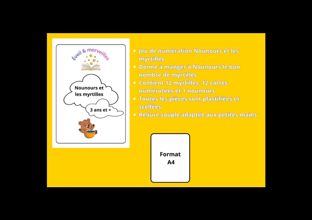 Nounours et les myrtilles - jeu éducatif pour apprendre à compter