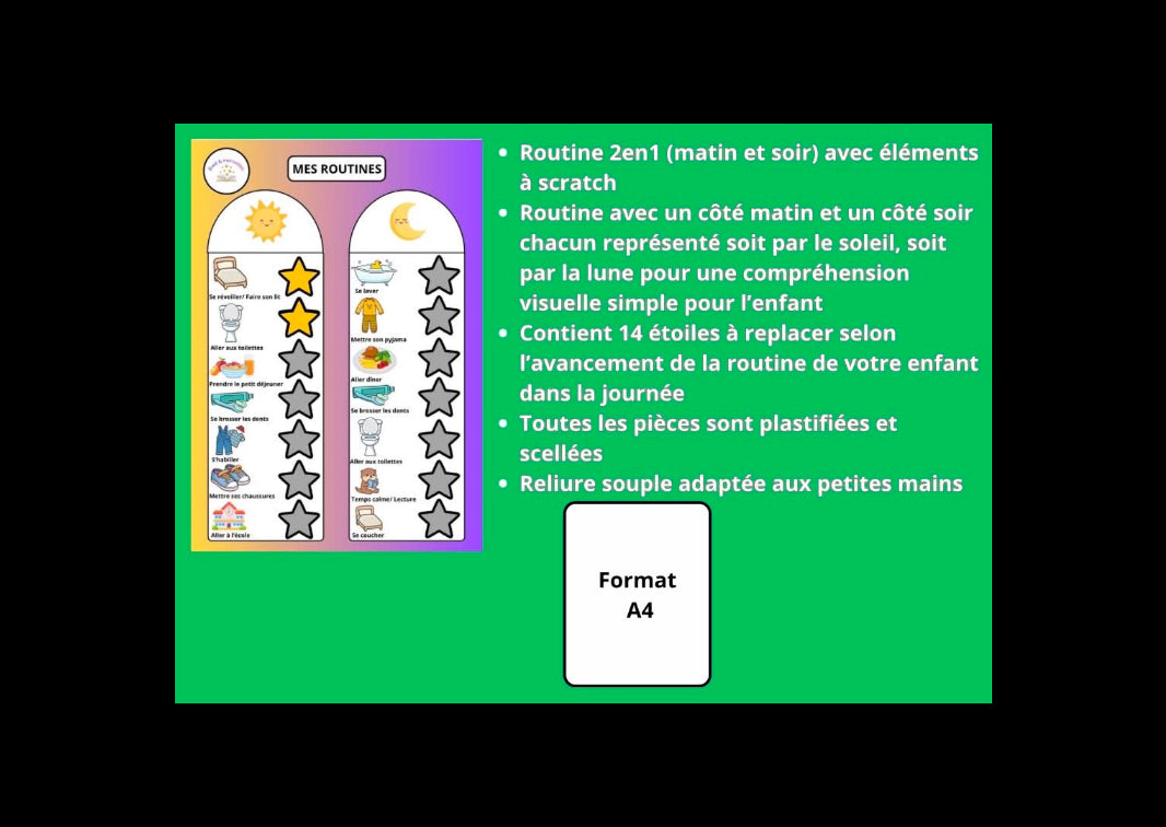 Mes routines - support visuel pour les routines du matin et du soir